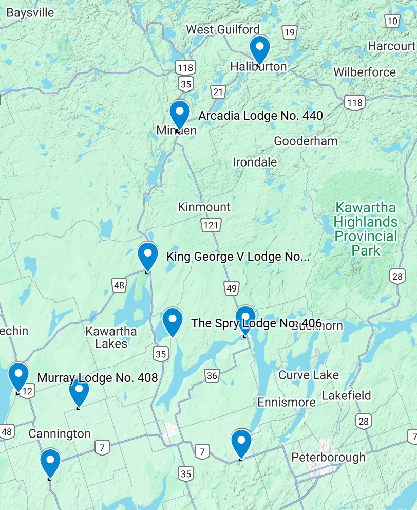 Victoria District Lodges Map
